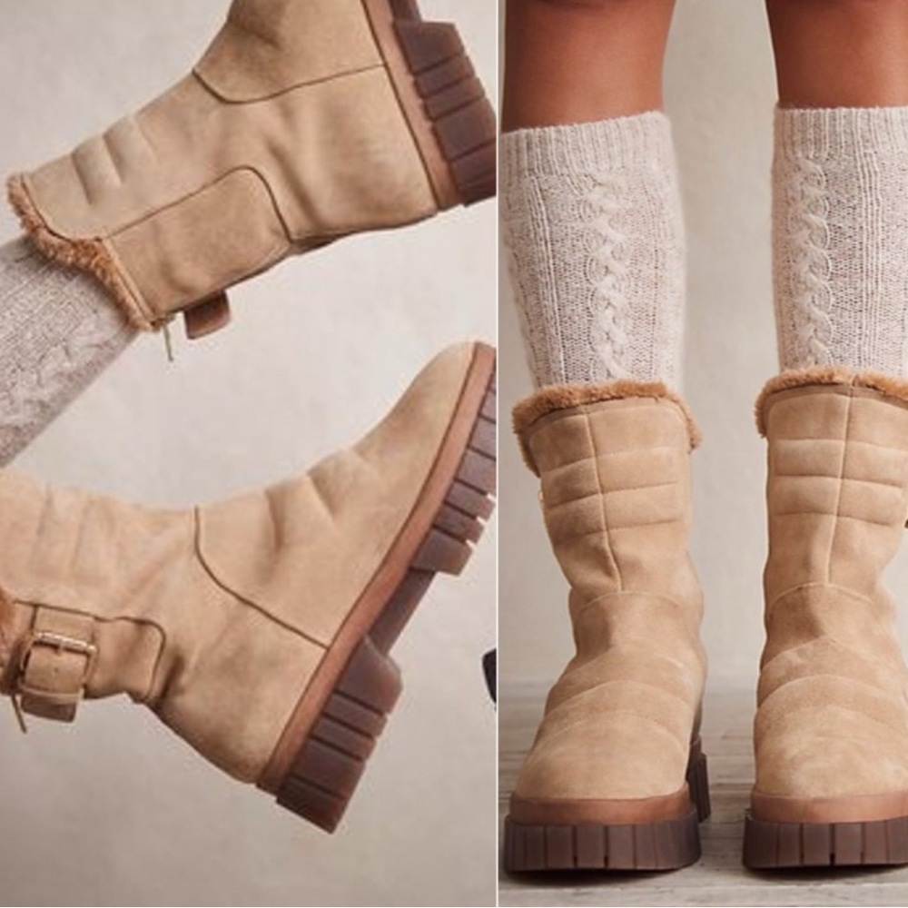 Free People Fable Faux Fur Boot Size 8.5 New without box MSRP $188.00